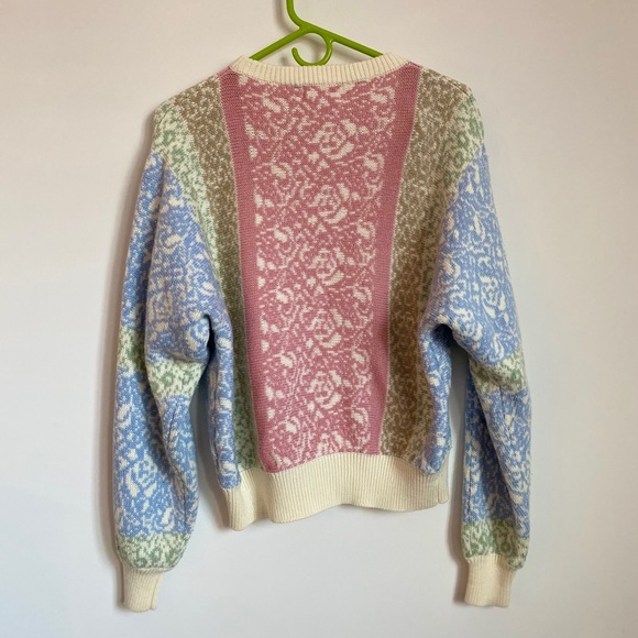 Vintage Pastel Pullover Knit Sweater - Picture 2 of 3